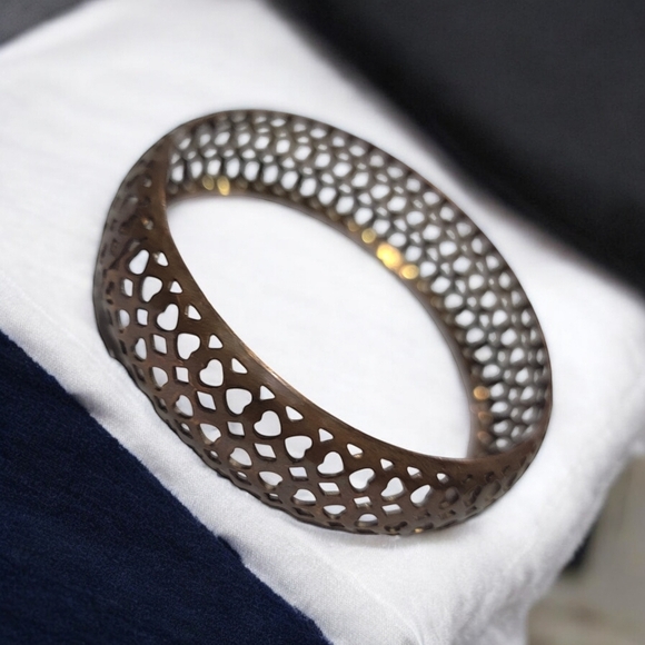 Copper Heart Cutout Bangle - Picture 1 of 3